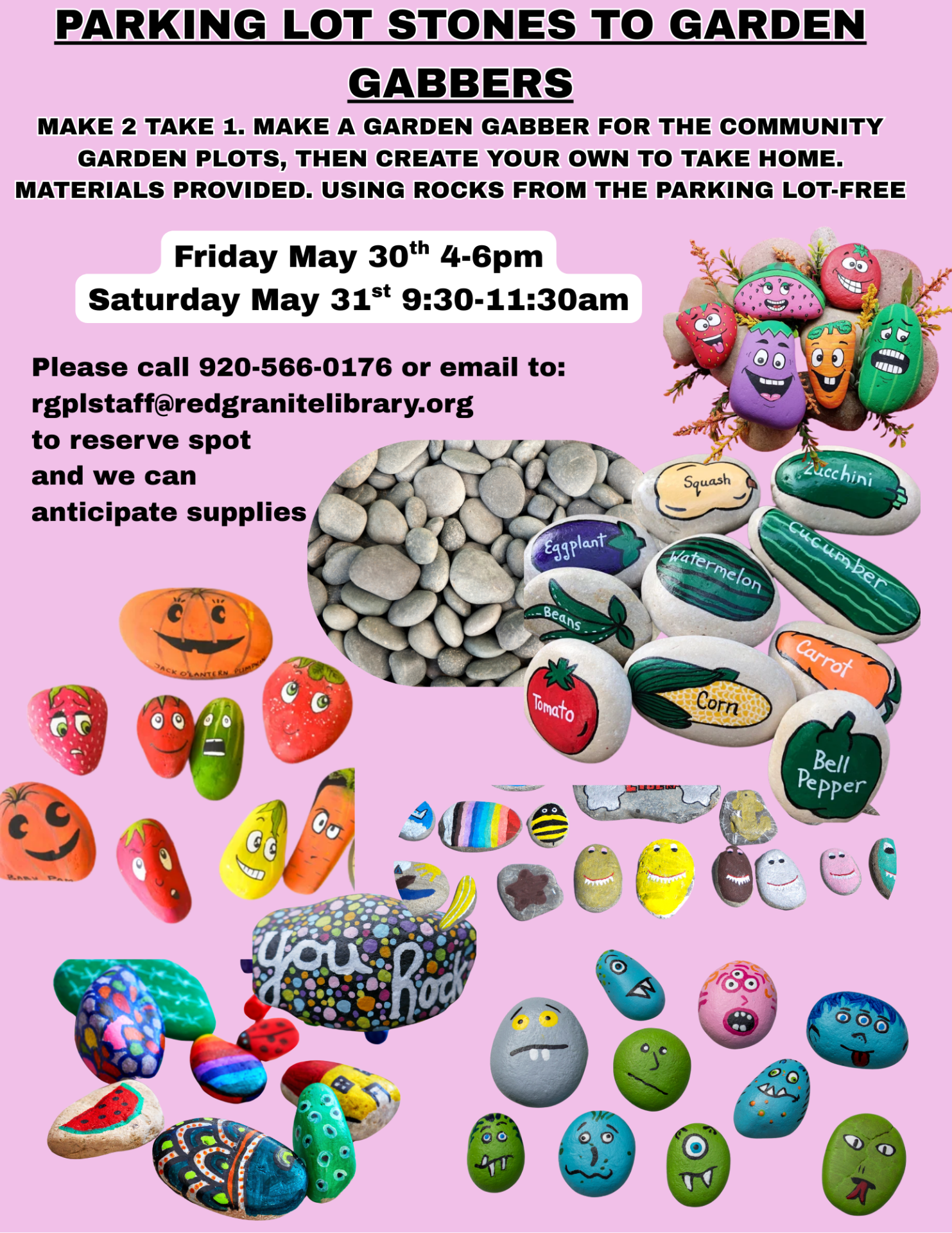Garden Gabbers rock painting