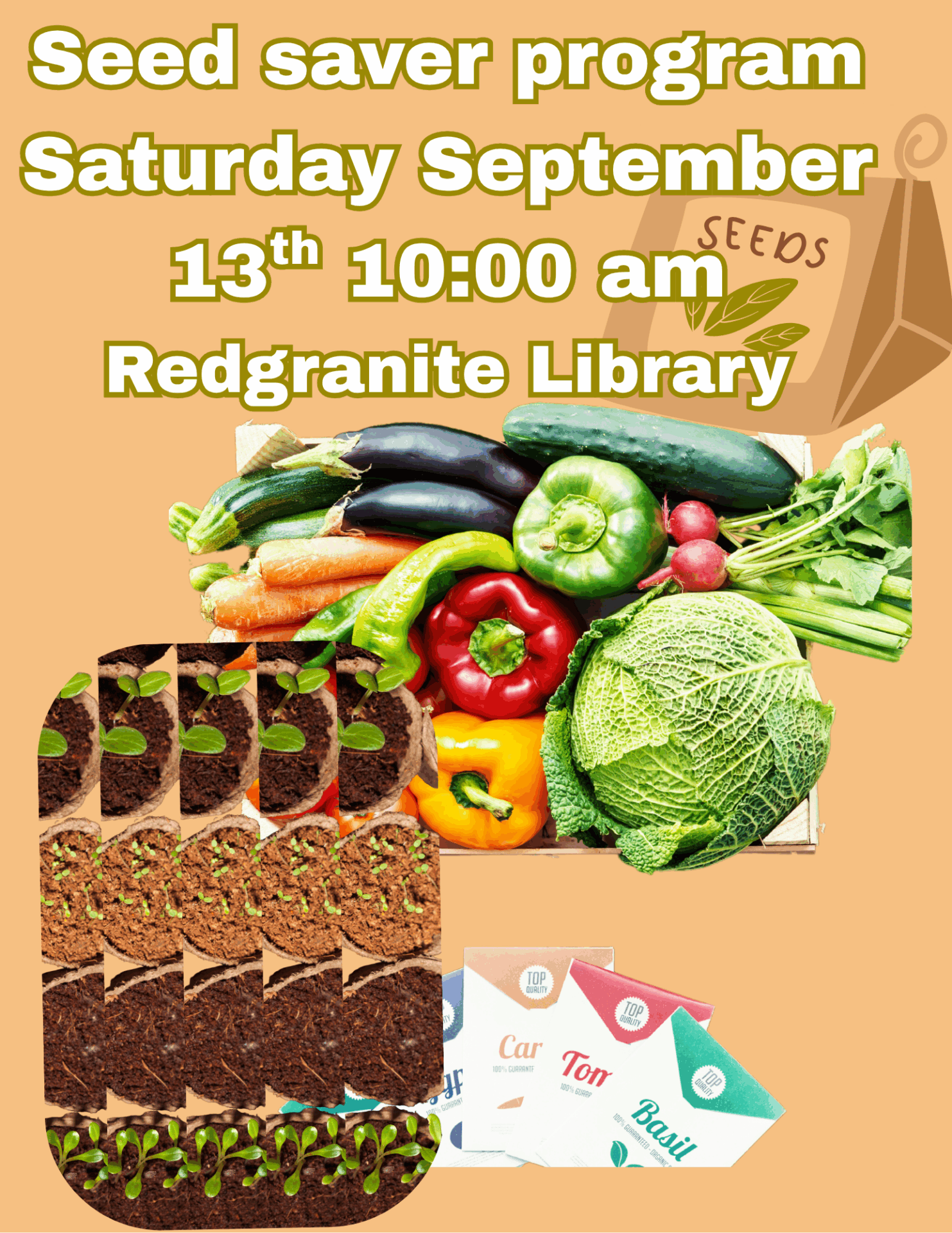 Join Kathy Shaw for an Amazing Autumn Seed Saver program and Free door prize Saturday, September 13th 10:00 am