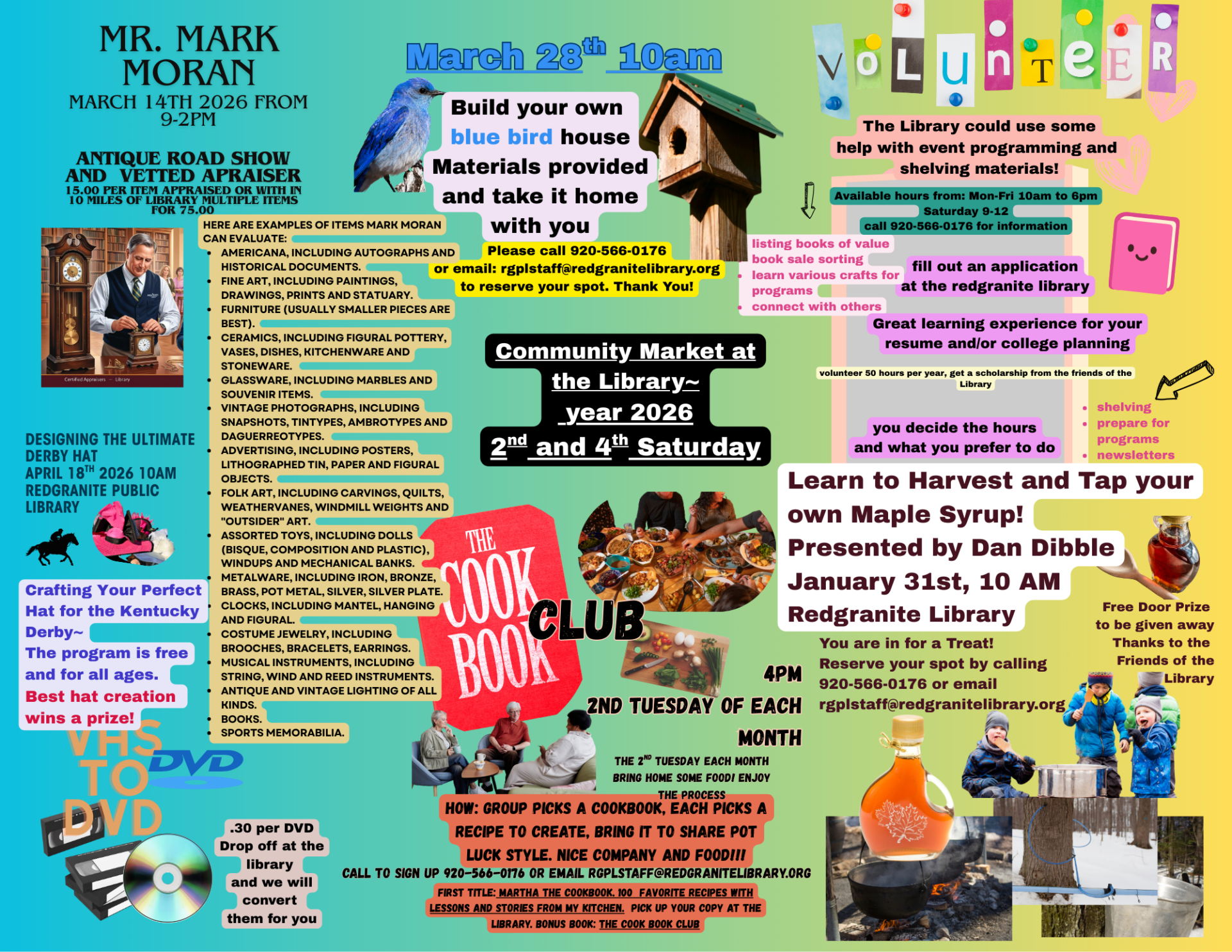 Upcoming Library events for 2026